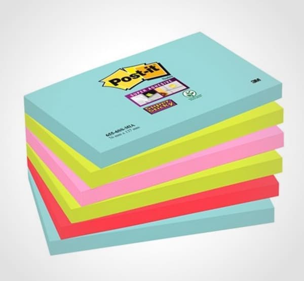 3M Post-it Super-Sticky anteckningslappar 76 x 127 mm