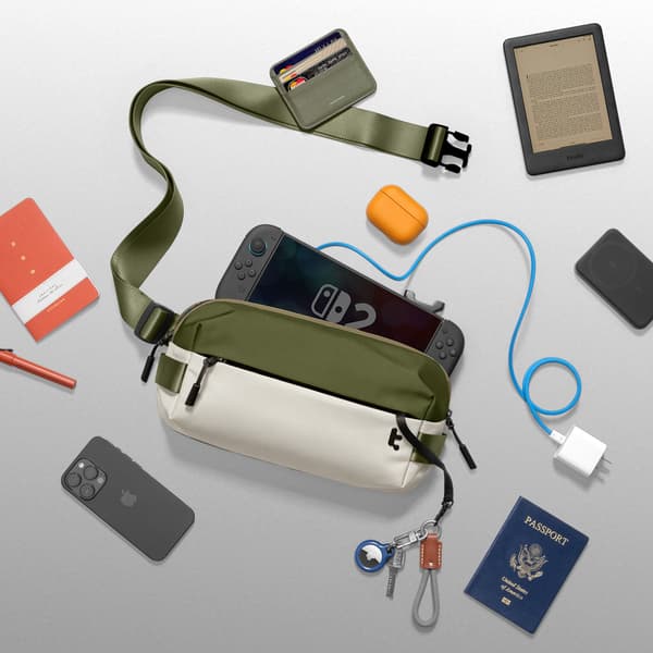 tomtoc Explorer-T21 Sling Bag liten axelväska, grön