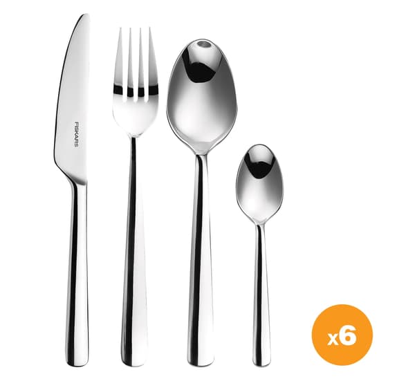 Fiskars Functional Form bestick, 24-delars presentförpackning, blank