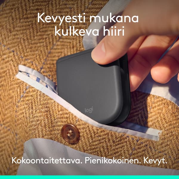 Logitech Mobi Fold trådlös mus, svart