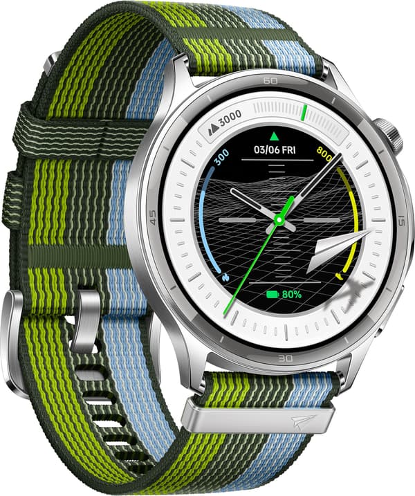 OPPO Watch S smartklocka med textilarmband, silver