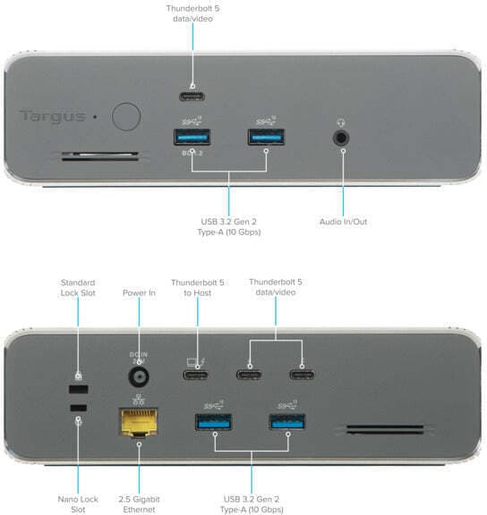 Targus Thunderbolt 5 Triple Video 8K 140W PD-docka