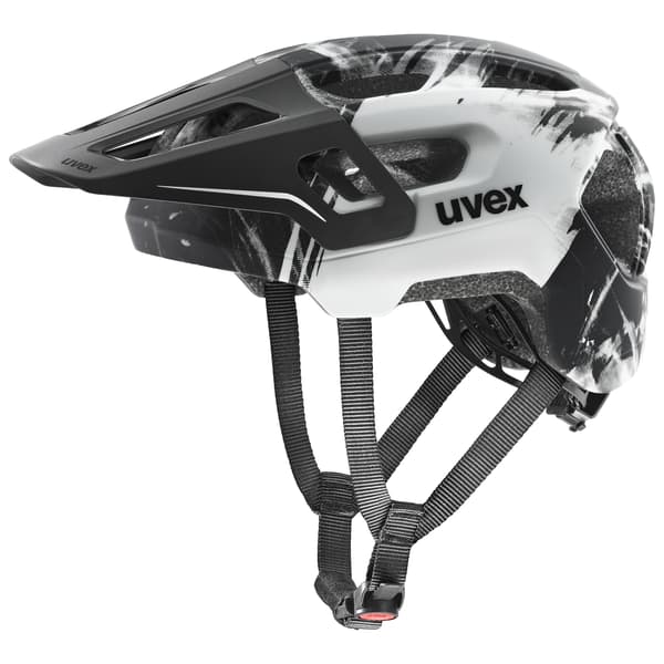 Uvex React JR Fullface cykelhjälm 52 - 56 cm, svart/vit matt