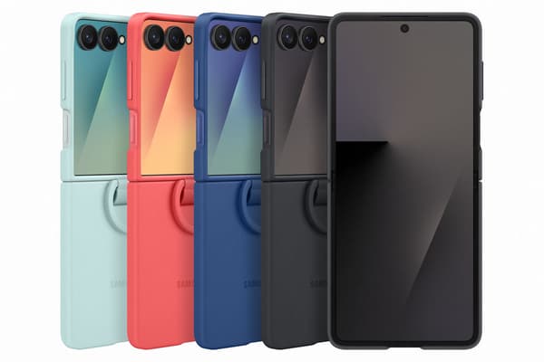Samsung Z Flip7 Ring Case skyddsfodral, röd