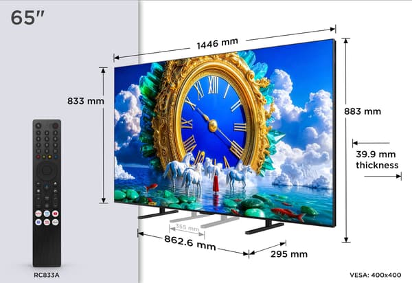 TCL 65" A400 – 4K QLED Google TV