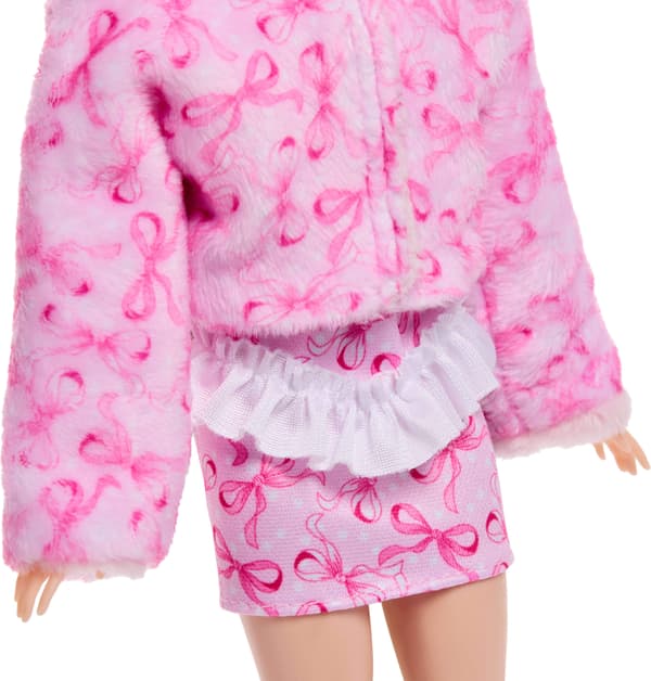 Barbie Cutie Reveal Sweet Bows modedocka, rosa får