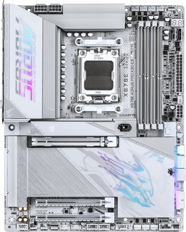 Gigabyte X870E AORUS PRO X3D ICE ATX-moderkort
