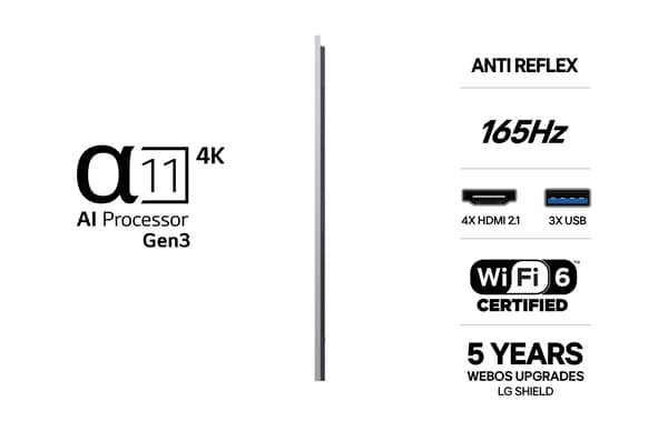 LG 55" OLED evo G6 – 4K TV med väggfäste