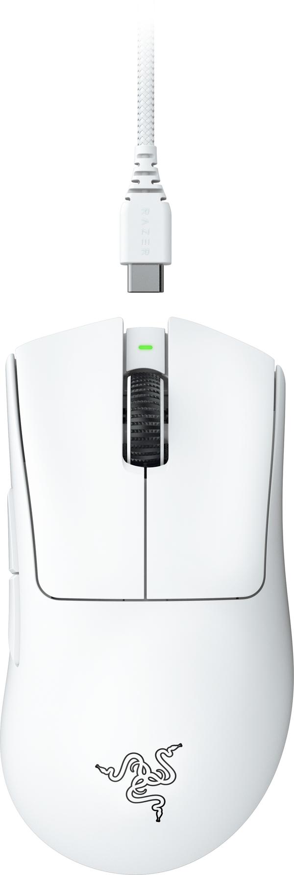 Razer Deathadder V3 Pro trådlös gamingmus, vit