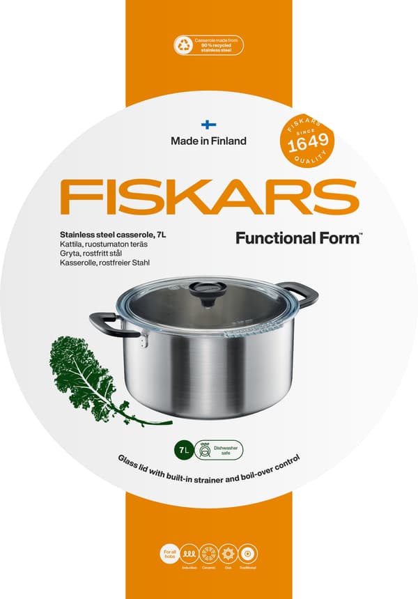 Fiskars Functional Form -kastrull, 7 L