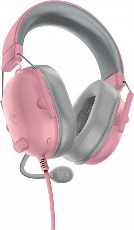 Razer Blackshark V2 X -spelhörlurar, rosa