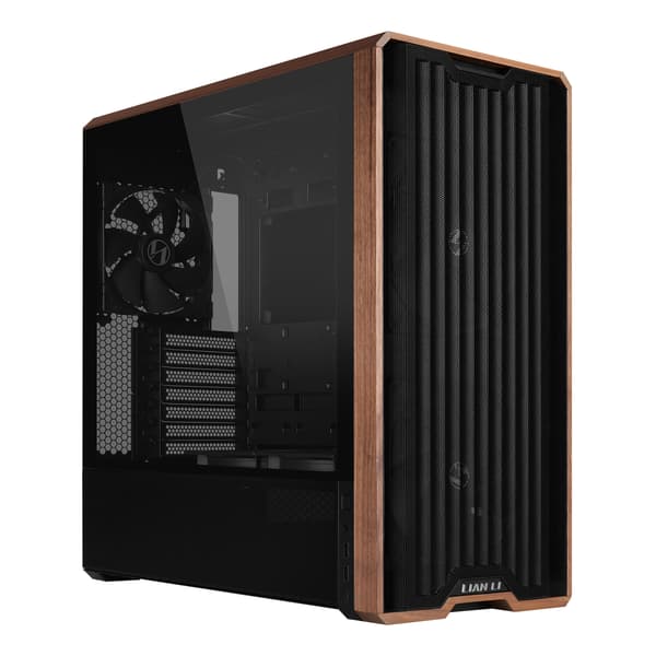 Lian Li Lancool 217 ATX-chassi, svart/valnöt