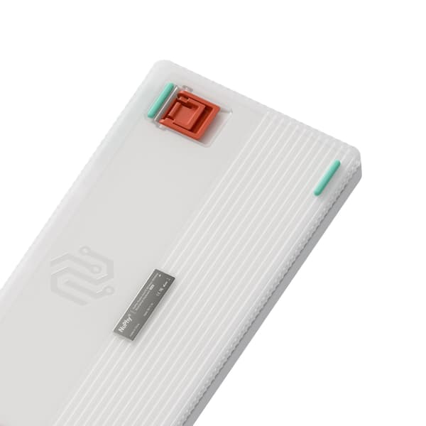 NuPhy Halo75 V2 mekaniskt speltangentbord, Ionic White, Raspberry-brytare
