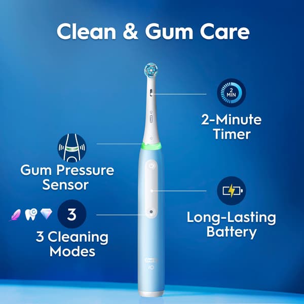 Oral-B iO3 eltandborste, blå + resefodral