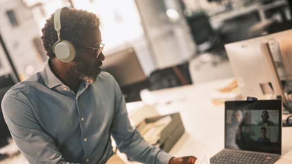 Jabra Evolve3 75 LINK390C trådlöst headset, MS, varmgrå