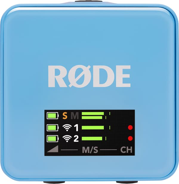Rode Wireless GO 3 trådlöst mikrofonsystem, blå