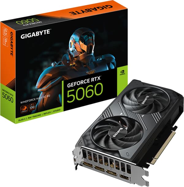GIGABYTE GeForce RTX 5060 WINDFORCE MAX OC 8 GB GDDR7 grafikkort