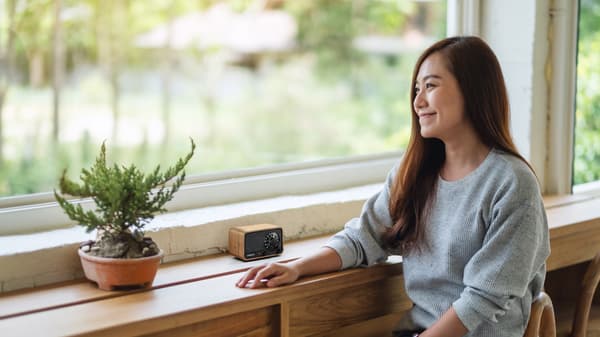 Sangean WR-8 FM-radio med Bluetooth, valnöt