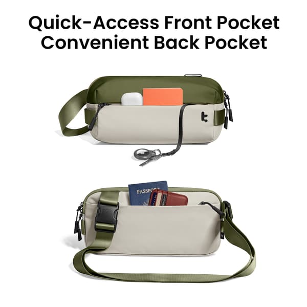 tomtoc Explorer-T21 Sling Bag liten axelväska, grön