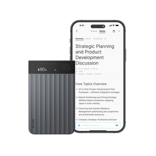Plaud Note Pro Smart AI-röstinspelare, svart