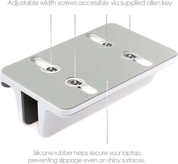 DESIRE2 justerbart bordställ för två enheter, aluminium