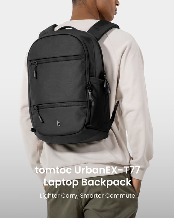 tomtoc UrbanEX-T77 Laptop Ryggsäck, 22 l, svart