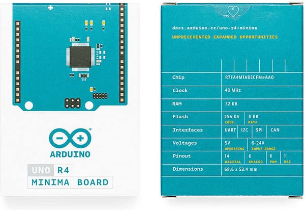 Arduino Uno Rev4 Minima utvecklingsplattform