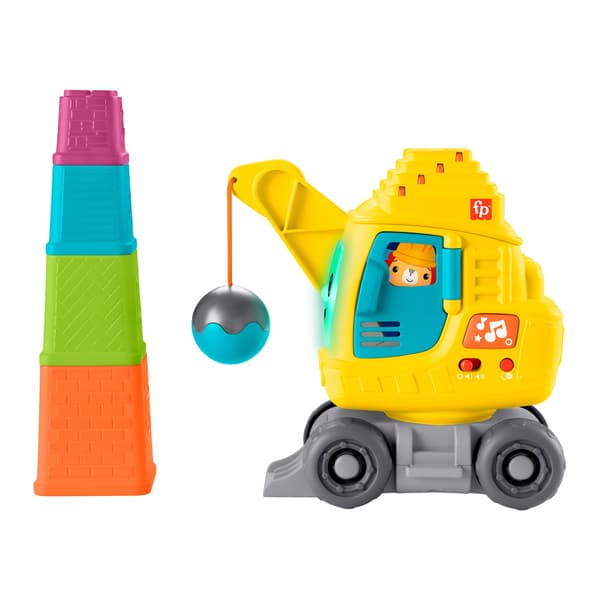 Fisher-Price Räkna och Stapla Kran grävmaskin