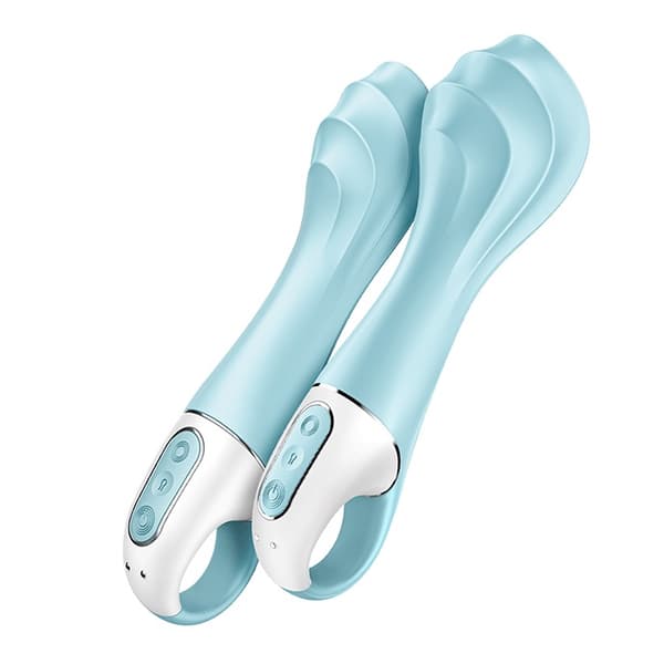 Satisfyer Air Pump Vibrator 5+ App Connect, ljusblå