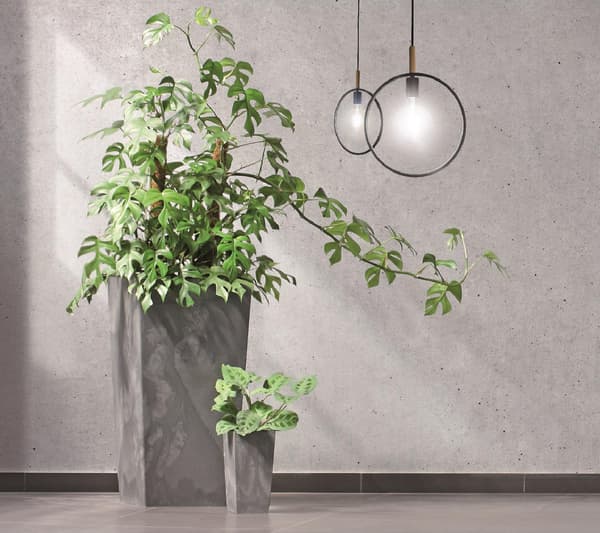 Prosperplast urbi square effect blomsterkrukke grå 26.6L