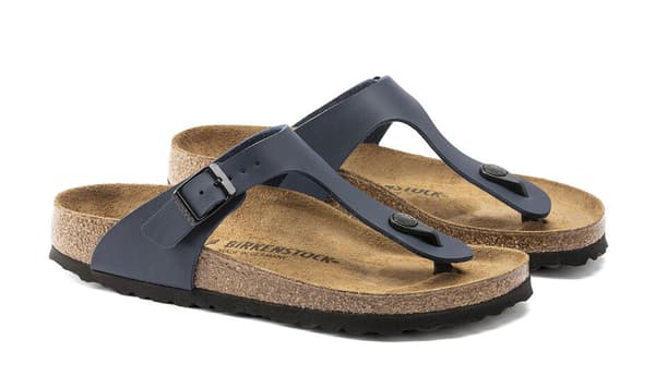 Birkenstock Gizeh blå smal passform