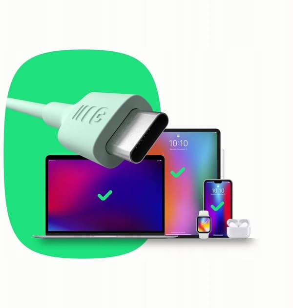 Canyon PowerFlex USB-C kabel 30 cm mintgrøn