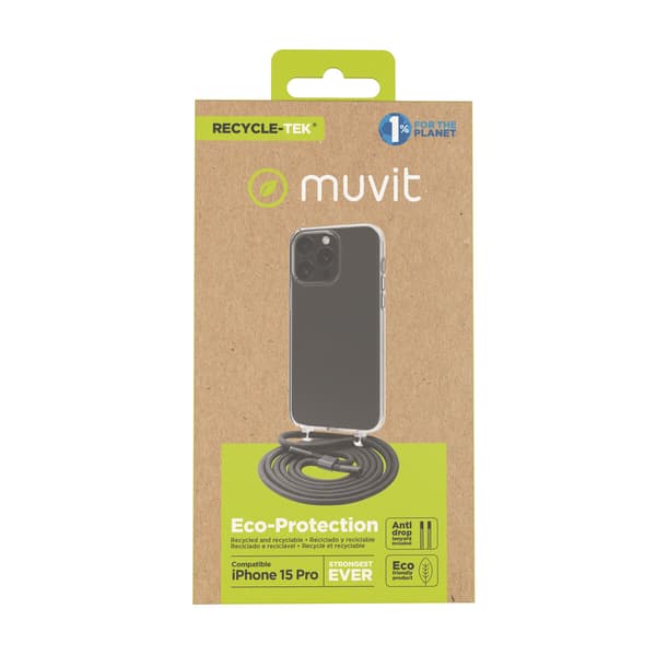 Muvit recycletek Transparent iPhone 15 Pro cover