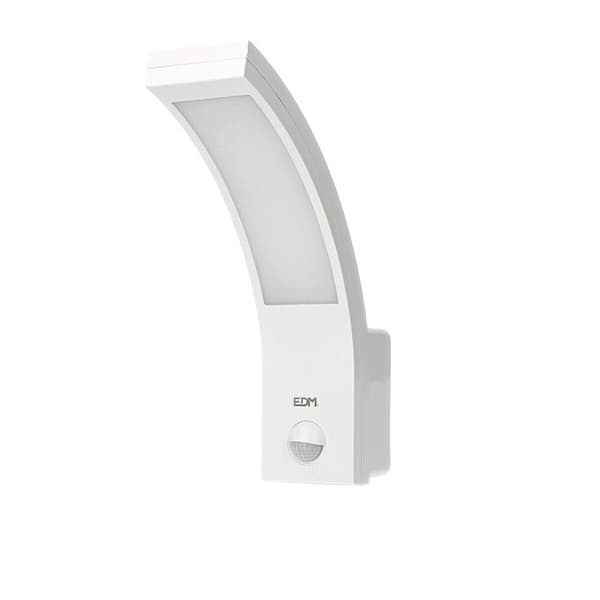 EDM Udendørs LED Applique 10W Bevægelsessensor Hvid