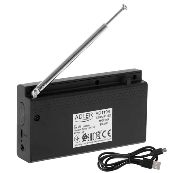 Adler AD 1198 Bluetooth Radio Sort