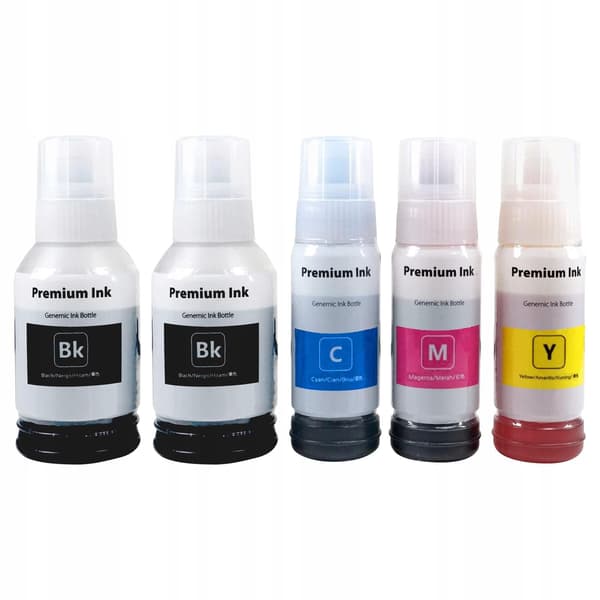 Kamo blækpatroner sæt til Epson EcoTank 2 sort (127ml) + 3 farver (70ml)