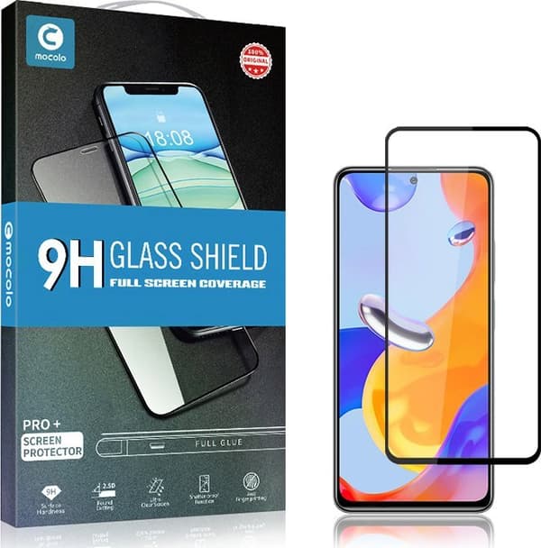 Mocolo 2.5D Full Glue Glass til Xiaomi Redmi Note 11 Pro/Plus - Sort