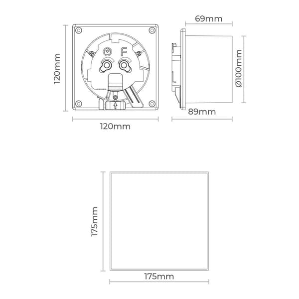 EDM 08413 vit extractor fan 11W ø10cm