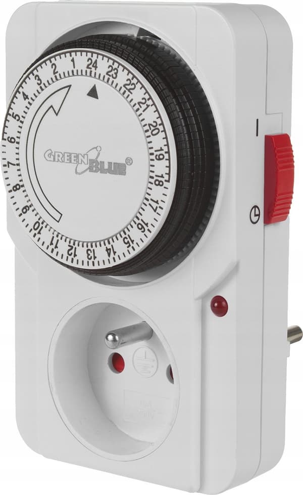 GreenBlue gb360 e mekanisk timer switch hvid 48 programmer