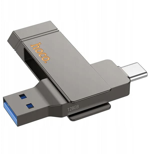 Hoco UD15 USB A + USB C 128GB Gray