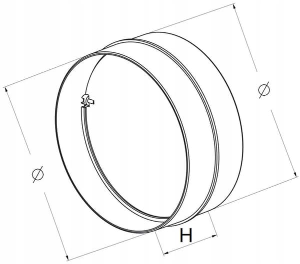 Awenta Ventilationssystem rørforbindelse cirkulær 100mm hvid