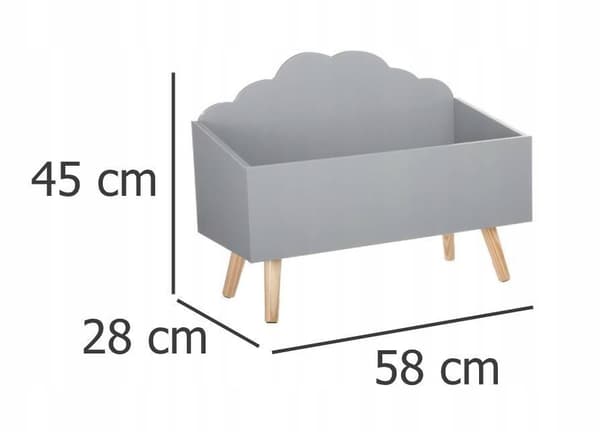 Atmosphera cloud grå leksakskista