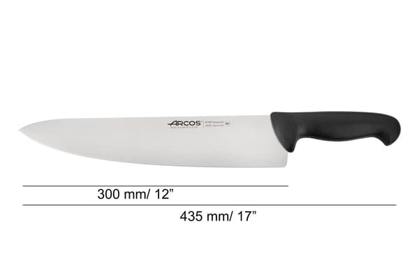 Arcos 2900 kokkekniv 30 cm sort