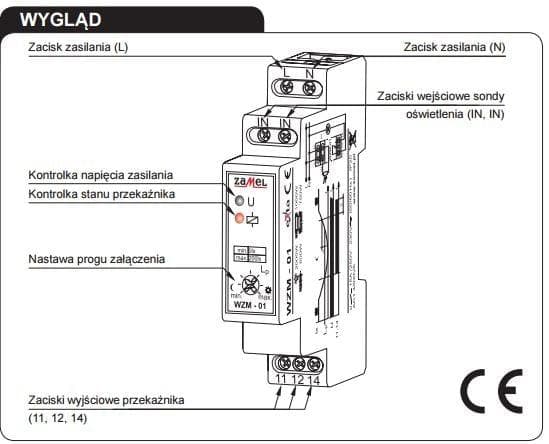 Zamel WZM-01/S1 lyssensor med IP56 beskyttelse
