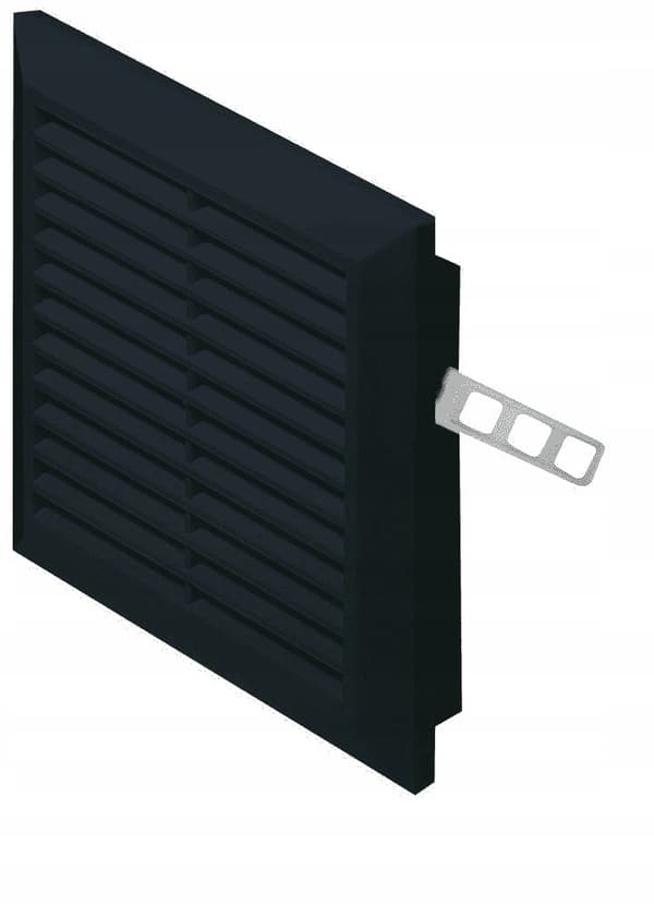 Awenta t48cz ventilationsgitter sort 110x140mm