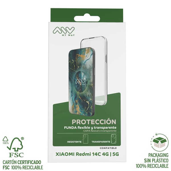 myway phone case redmi 14c transparent