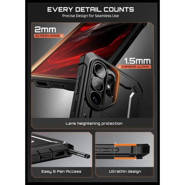 Supcase Unicorn Beetle Pro musta 2-pack