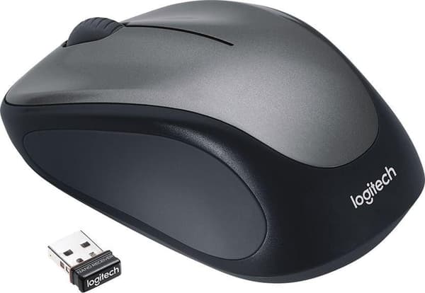 Logitech M235 trådløs mus ergonomisk design grå medium