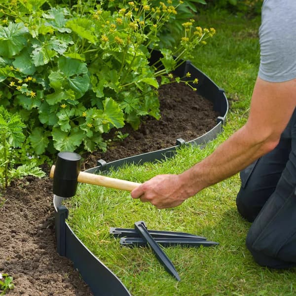 nature garden border polypropylene 15cm x 10m black