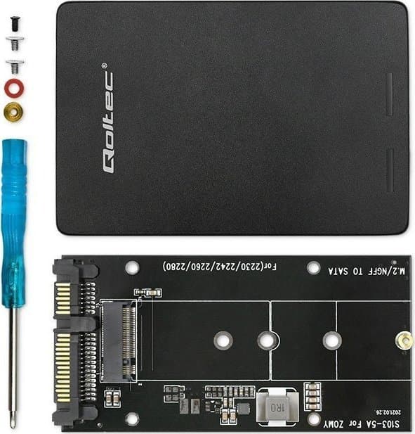 Qoltec m.2 ssd sata ngff 2TB svart